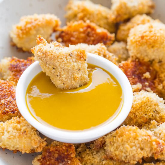 Baked Chicken Nuggets w/ Honey Must