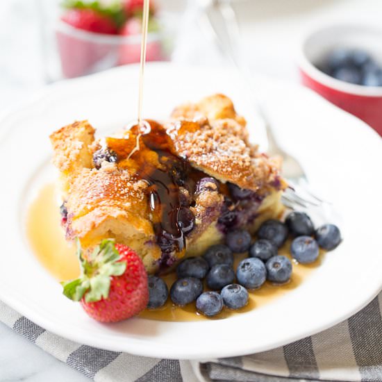 baked blueberry french toast