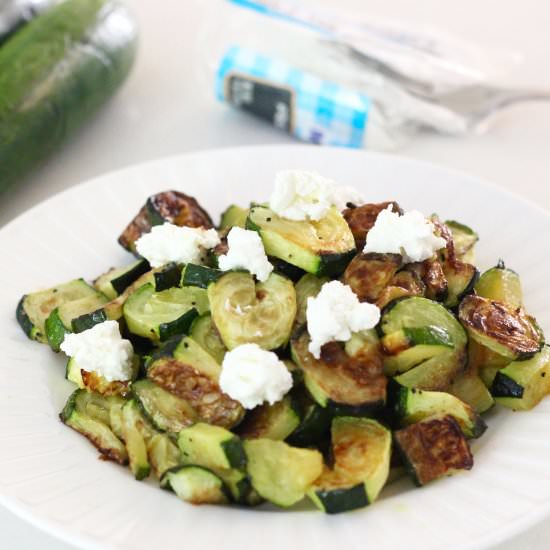 Roasted Zucchini & Goat Cheese