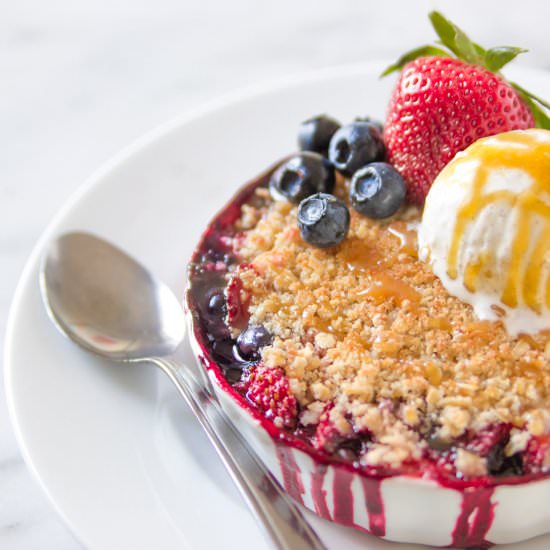 Blueberry and Strawberry Cobbler
