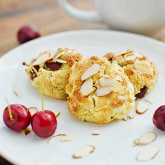 Low-Carb Cherry Almond Scones