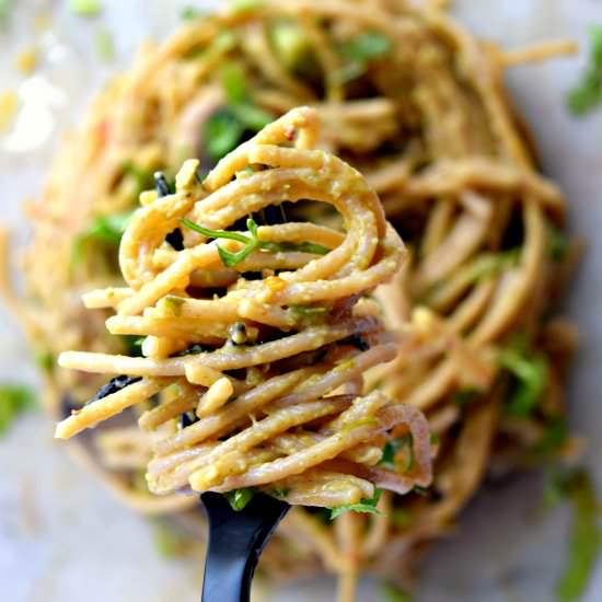 Habanero Basil Mango Pasta