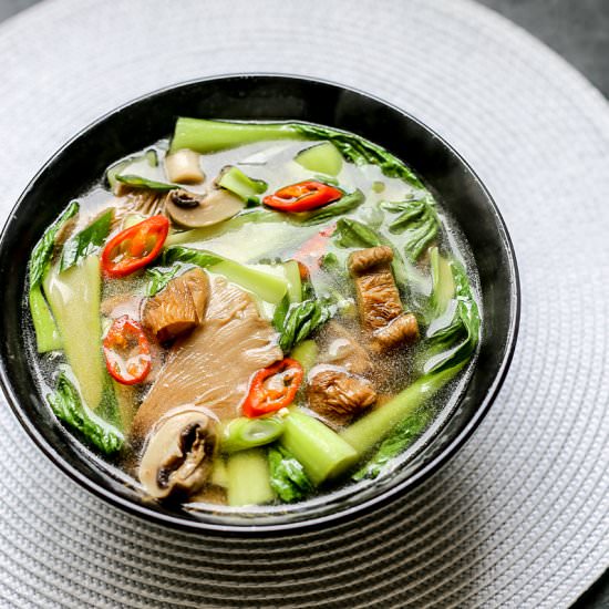 Hot and Sour Mushroom Soup