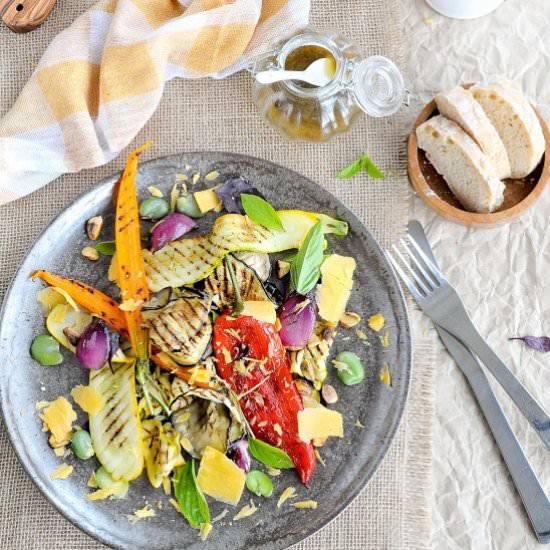 Salad of grilled vegetables