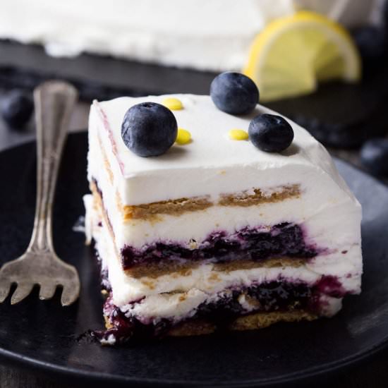 Blueberry Lemon Icebox Cake