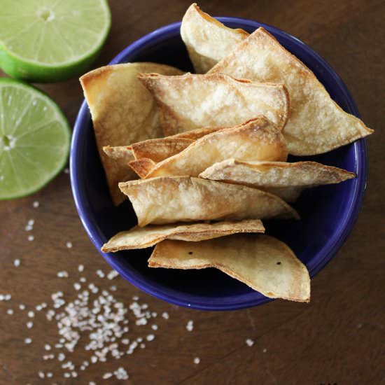 Easy baked tortilla chips