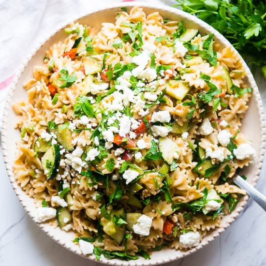 Lemon Balsamic Summer Pasta Salad