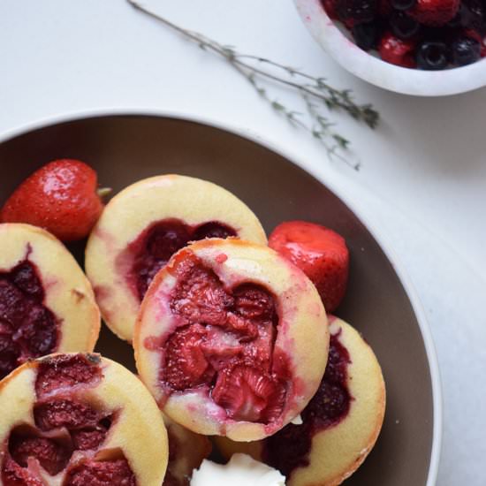 Strawberry Cream Pancake Bites