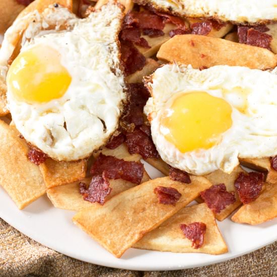 Messy Eggs w/ Rough-Cut Potatoes