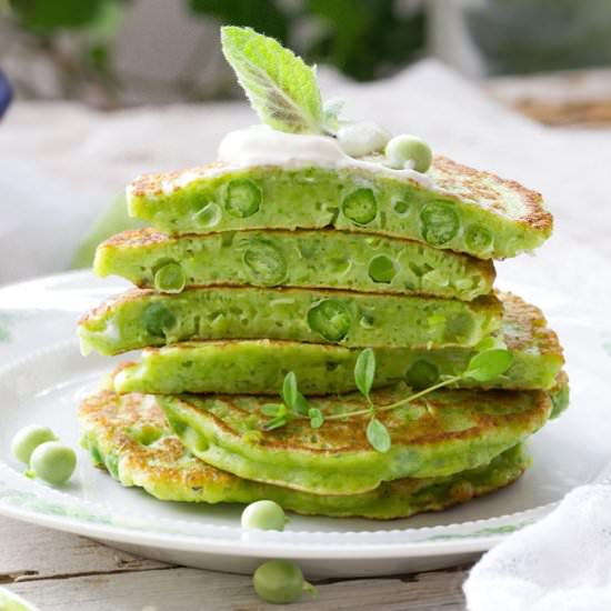 Green Pea Pancakes