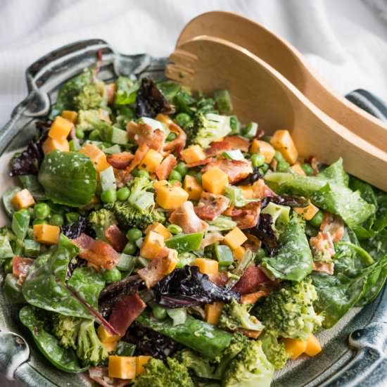 Broccoli Bacon Cheddar Salad