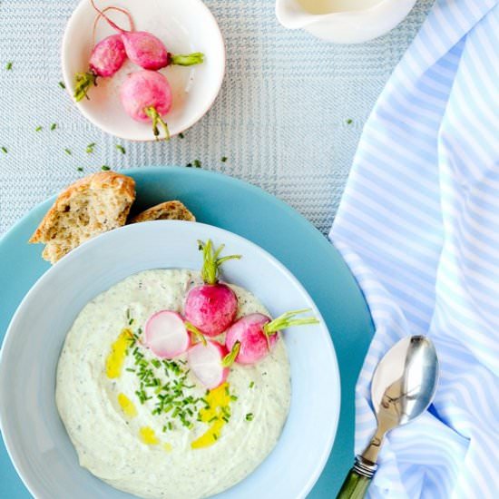Herb Quark with Roasted Radishes