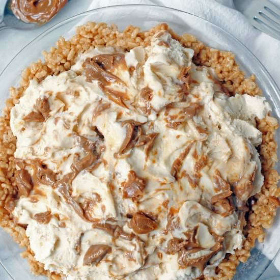 Rice Krispie Ice Cream Pie