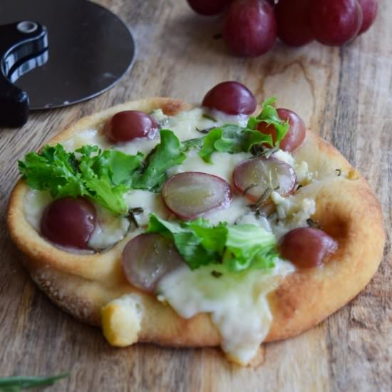 Grape Fontina Blue Cheese Flatbread