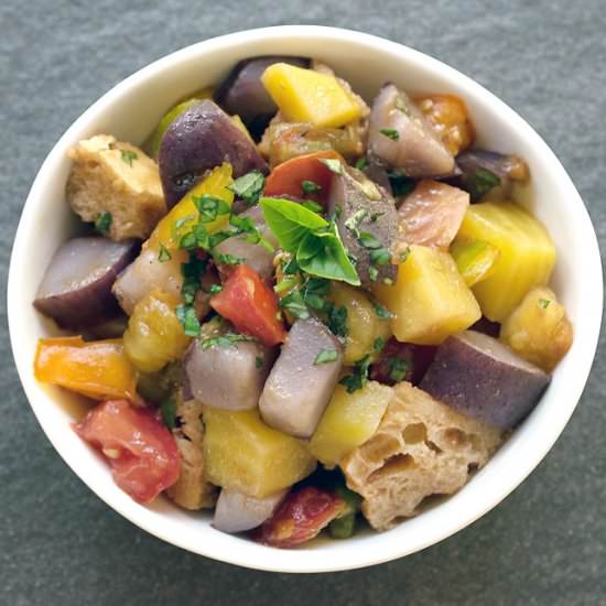 Instant Pot Rainbow Panzanella Salad