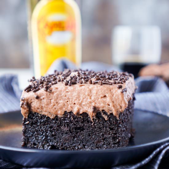 Kahlua Chocolate Poke Cake