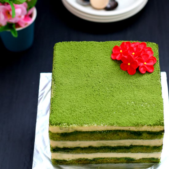 Matcha Tiramisu Cake
