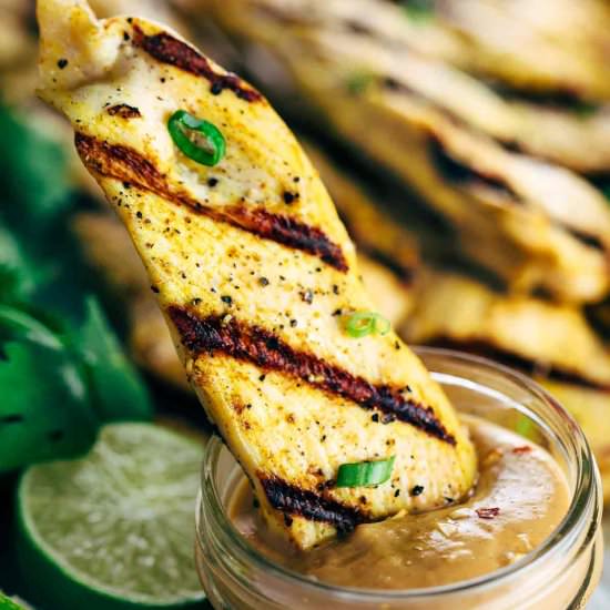 Coconut Curry Chicken Satay