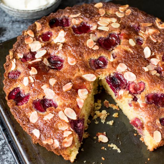 Gluten Free Cherry and Almond Cake