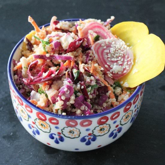 Rainbow Salad with Sesame dressing