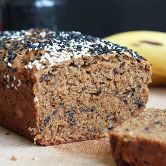 Black Sesame Tahini Banana Bread
