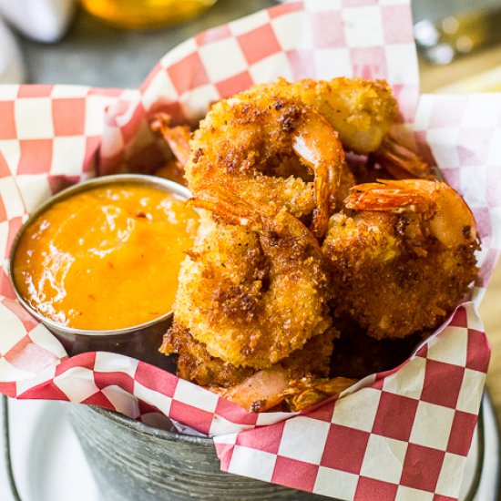 popcorn shrimp with mango chipotle