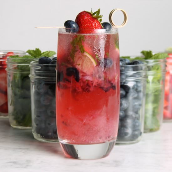 Red, White, & Blue Mojito