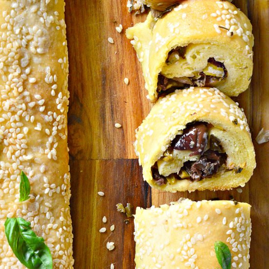 Yeast Free Greek Olive Bread Rolls
