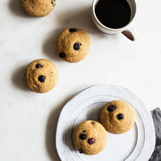 Vegan Blueberry Corn Muffins