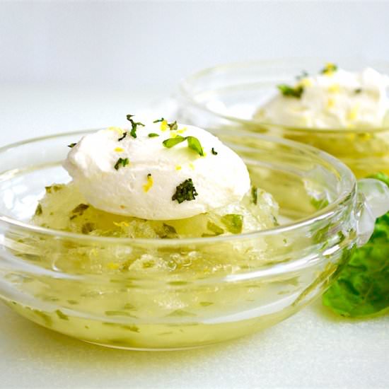 Lemon Basil Granita