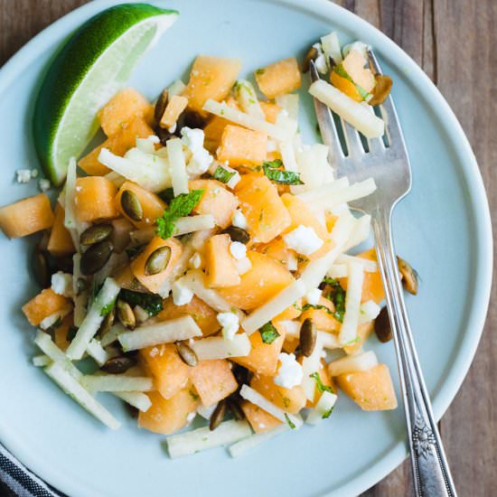 Mint Jicama Cantaloupe Salad