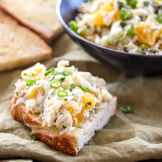 Citrus Crab Salad on Sourdough