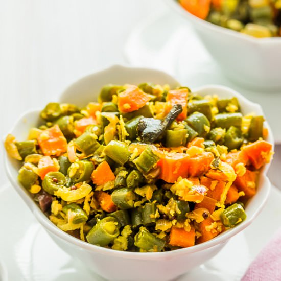 Beans and Carrot Thoran