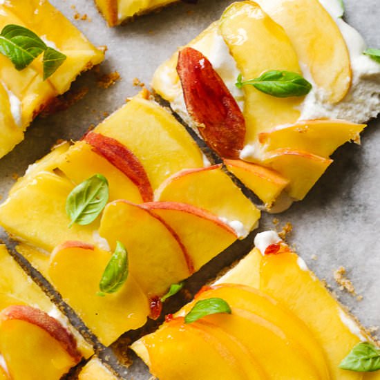 Peach Tart with Vegan Mascarpone