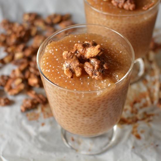 Tapioca Pudding w/ Glazed Walnuts