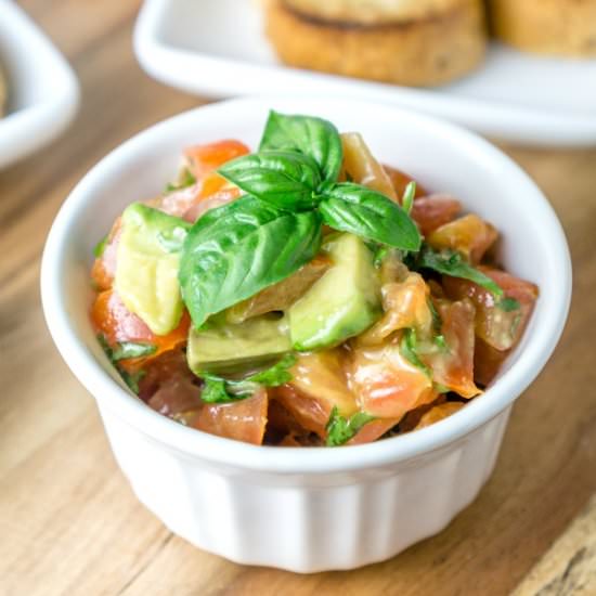 Tomato Avocado Bruschetta