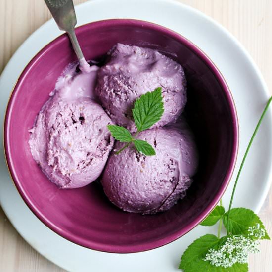 Vegan Raspberry Ice Cream
