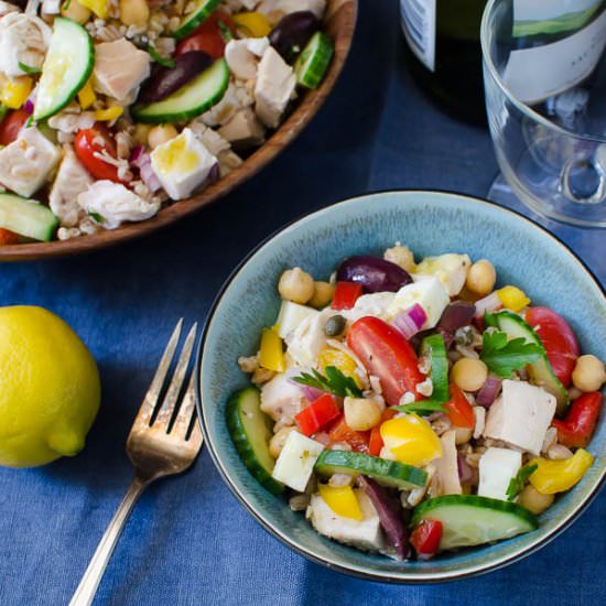 Lemon-Scented Chicken Farro Salad