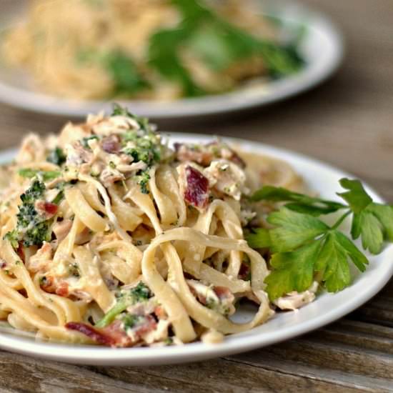 Creamy Broccoli and Bacon Pasta