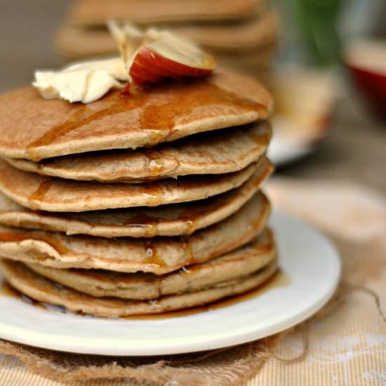 Oatmeal Apple Blender Pancakes