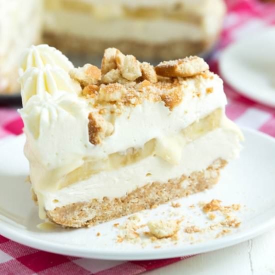 No Bake Banana Pudding Cheesecake