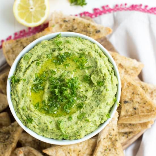 Lemon Spinach Hummus