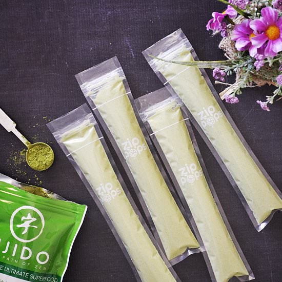 Vanilla Matcha Latte Popsicles