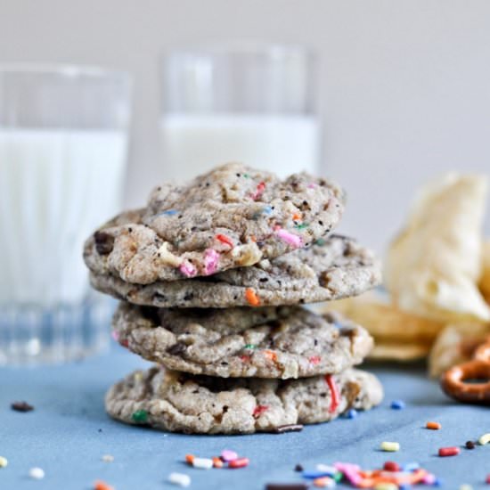 crazy confetti compost cookies