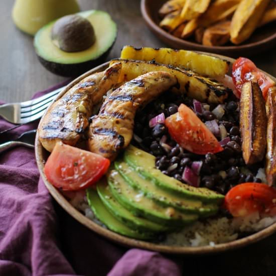 Grilled Cuban Mojo Chicken Bowls