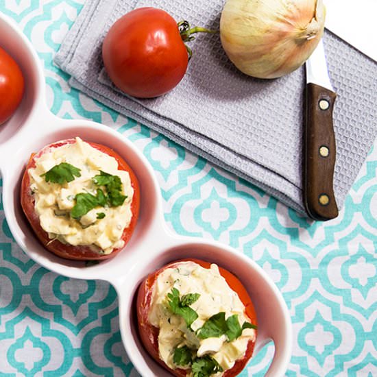 Egg Salad Stuffed Tomatoes