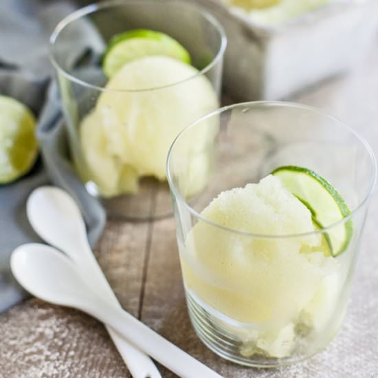 Cucumber Gin and Tonic Sorbet