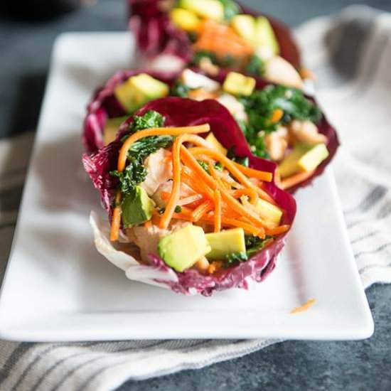 Veggie Avocado Lettuce Cups