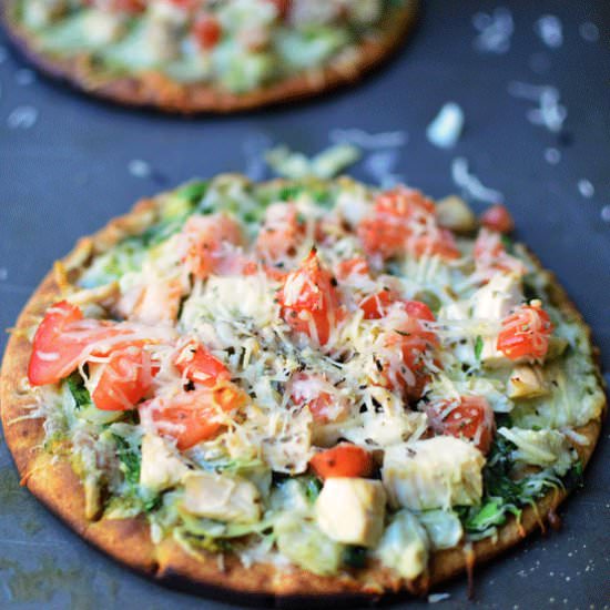 Grilled Spinach & Artichoke Pizza
