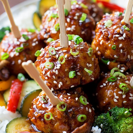 Sticky Asian Meatballs
